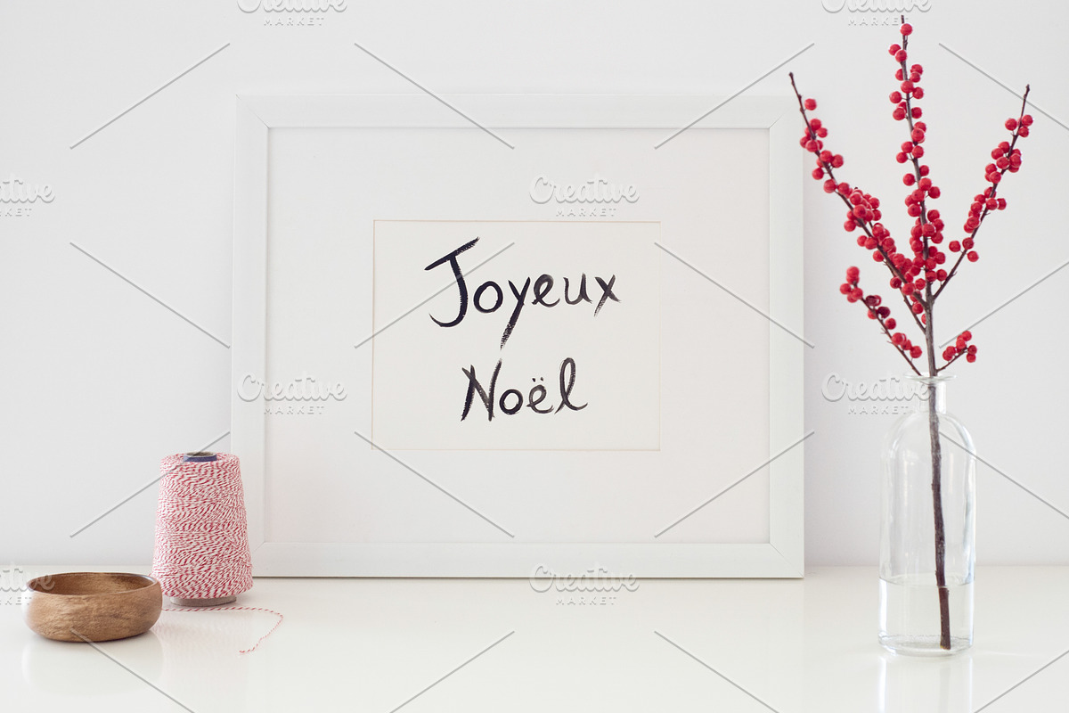 Christmas Frame | PSD Mockup in Print Mockups - product preview 8
