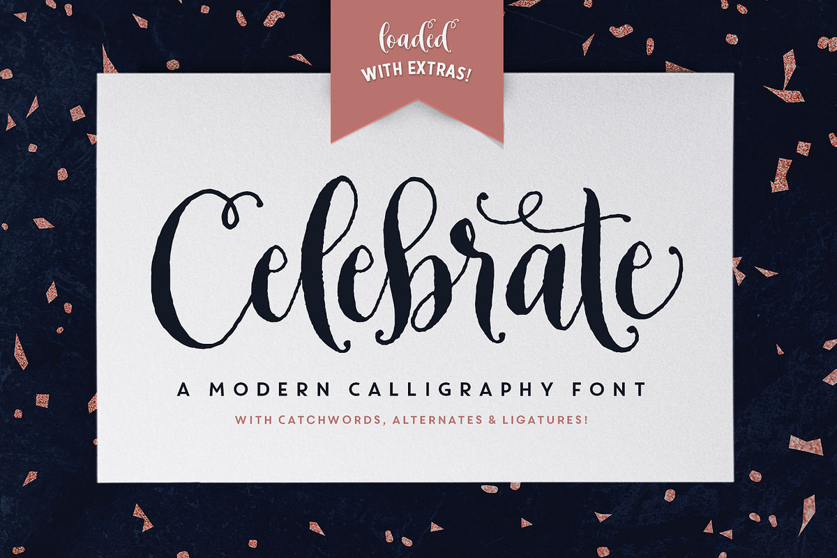 Celebrate Font & Graphics Pack in Script Fonts - product preview 8
