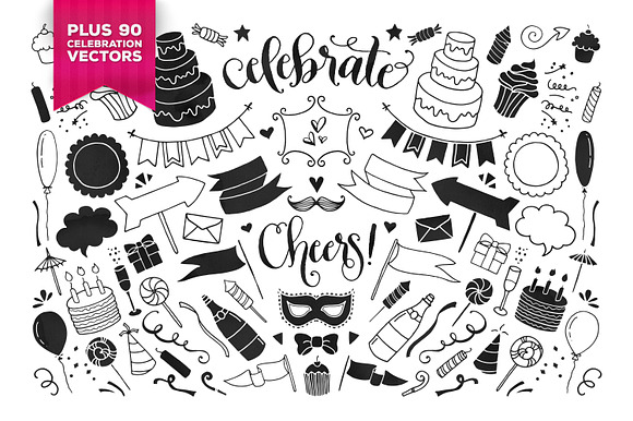 Celebrate Font & Graphics Pack in Script Fonts - product preview 9