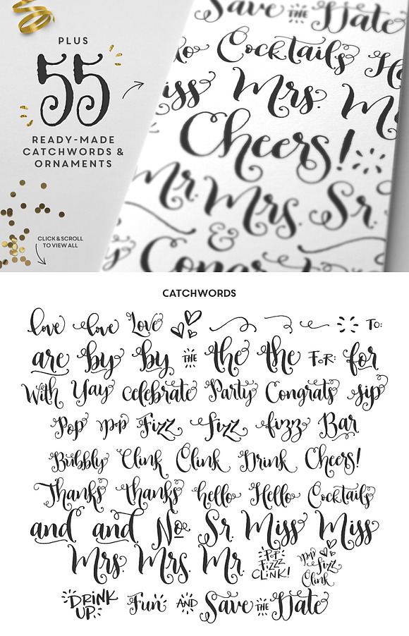 Celebrate Font & Graphics Pack in Script Fonts - product preview 11