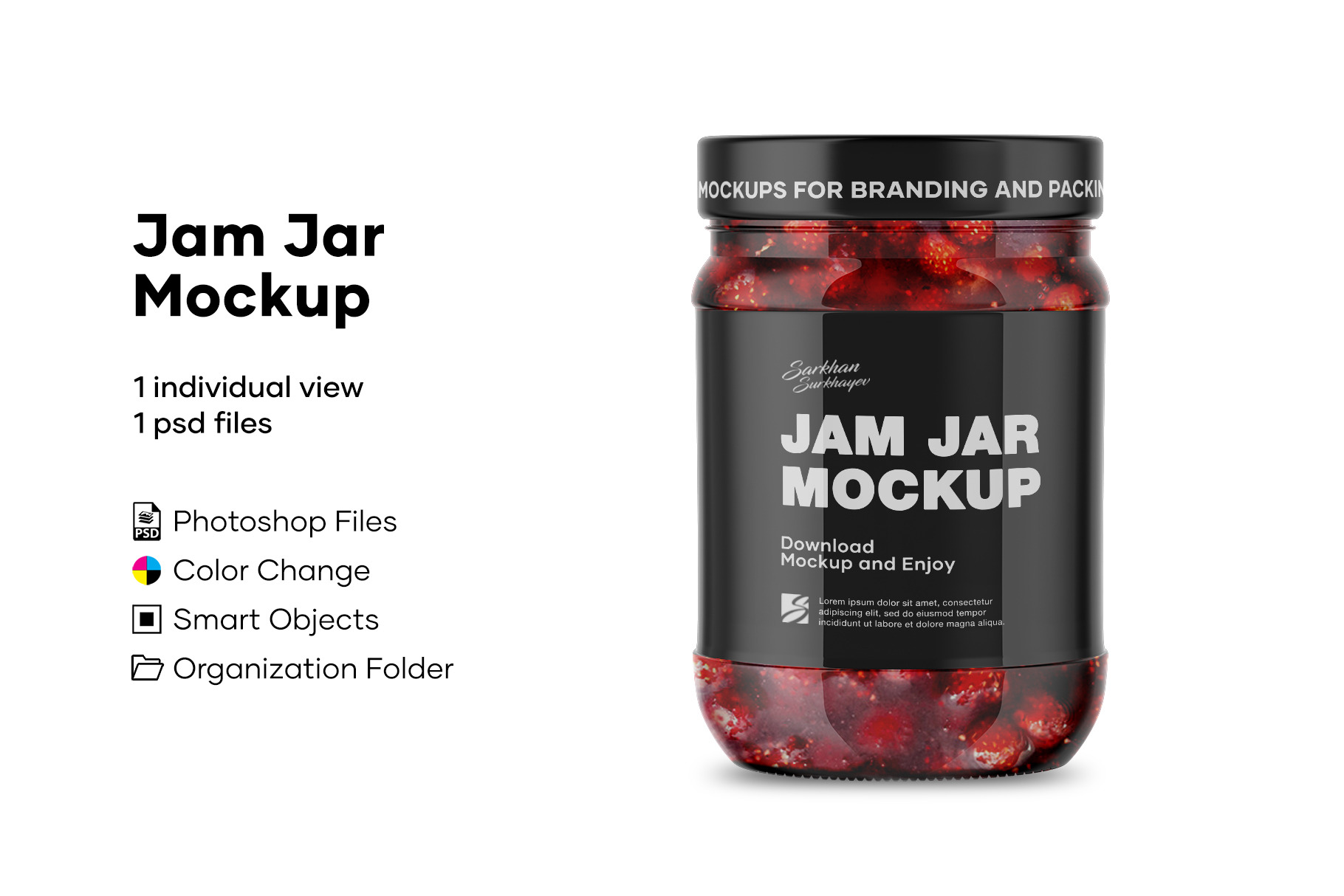 Download Creativemarket Clear Glass Jar With Fig Jam Mockup Free Download Godownloads Yellowimages Mockups