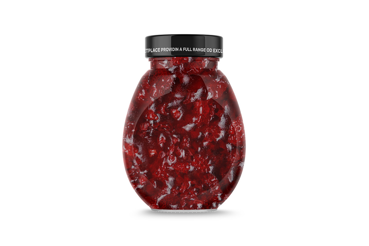 Download Creativemarket Clear Glass Jar W Strawberry Jam Free Download Godownloads Yellowimages Mockups
