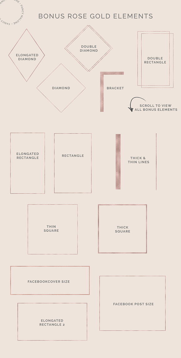 Rose Gold Social Media Bundle Canva in Instagram Templates - product preview 10