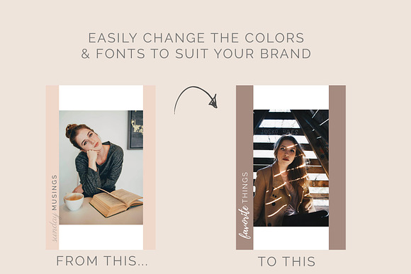 Rose Gold Social Media Bundle Canva in Instagram Templates - product preview 11