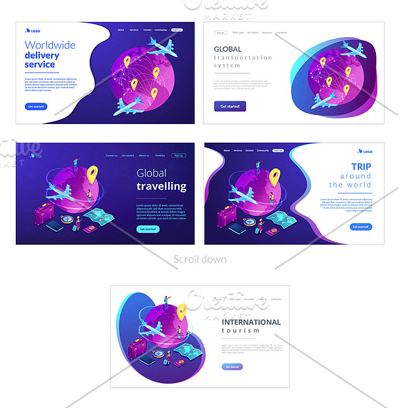 Technology isometric landing pages in Landing Page Templates - product preview 12