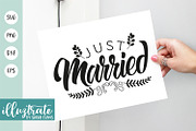 Just Married SVG Cut File Wedding
