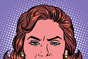 Retro Emoji wicked woman face