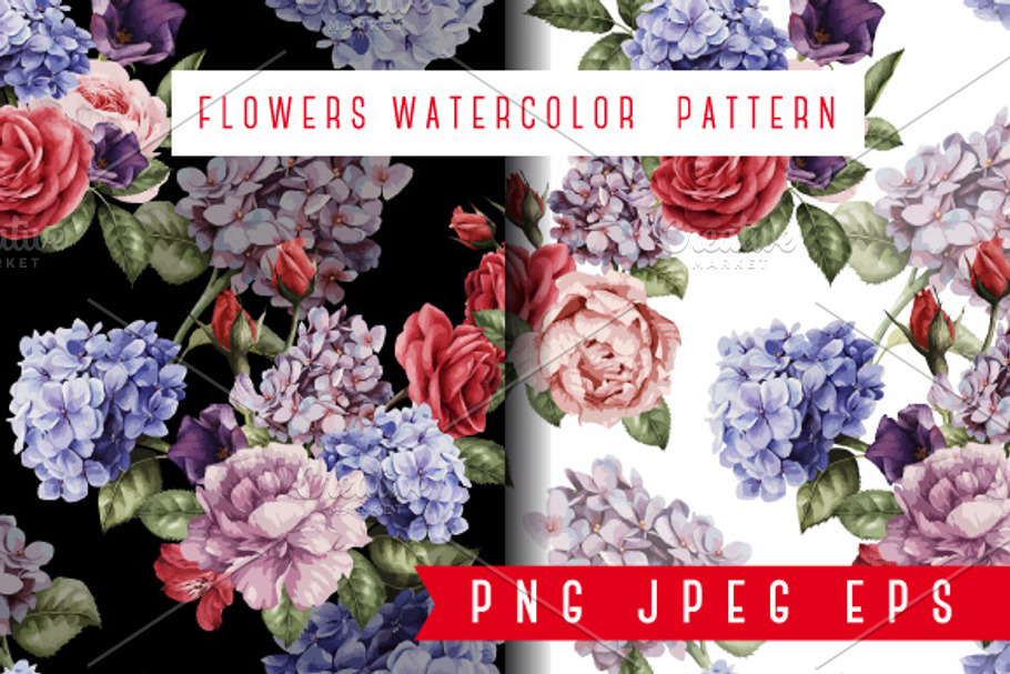 Seamless floral pattern in Patterns - product preview 8