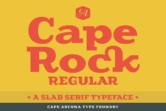 CA Cape Rock - Regular in Slab Serif Fonts - product preview 4