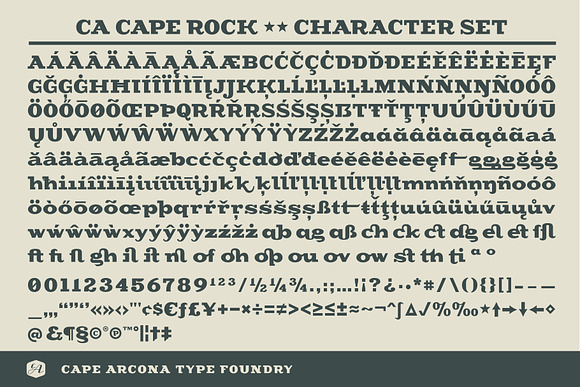 CA Cape Rock - Regular in Slab Serif Fonts - product preview 11