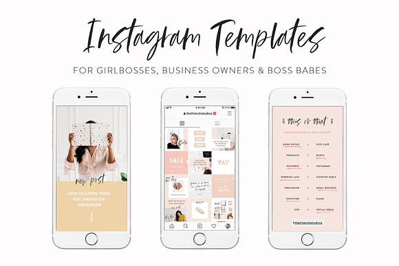 Template Pack for Instagram & Canva in Instagram Templates - product preview 1