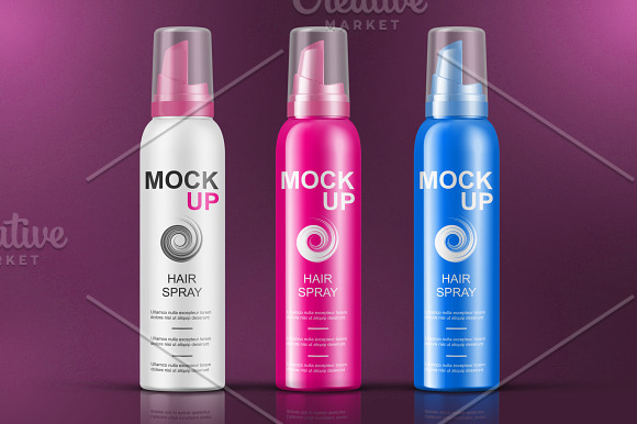 Hair Mousse Bottle Mockup Vol. 8 in Product Mockups - product preview 2