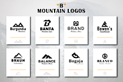Mountain Logos "B" Letter Shape