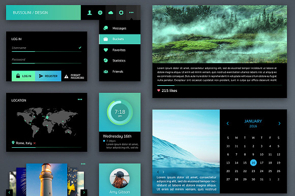 GreenLight Retina UI Kit in UI Kits and Libraries - product preview 3
