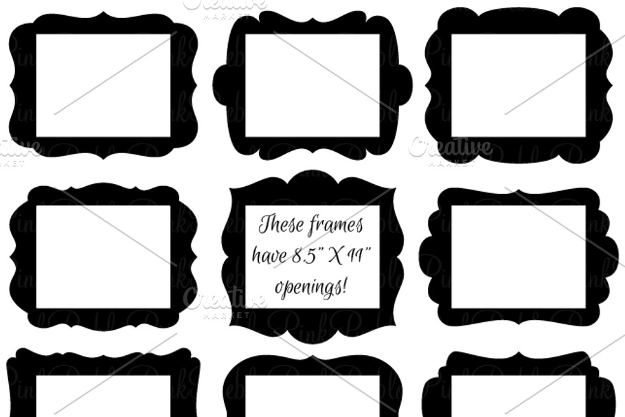 8.5" x 11" Frames Clipart & Vectors in Illustrations - product preview 8