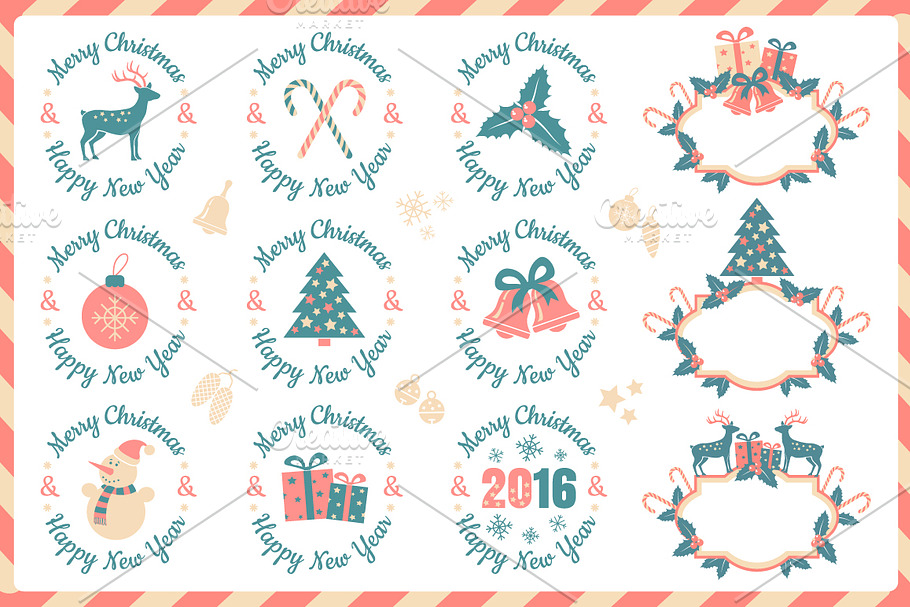 Christmas logos and banners in Objects - product preview 8