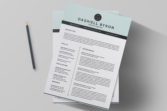All in One Two Pages Resume Pack in Letter Templates - product preview 3