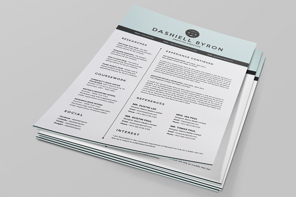 All in One Two Pages Resume Pack in Letter Templates - product preview 4