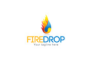 Fire Drop Stock logo Template