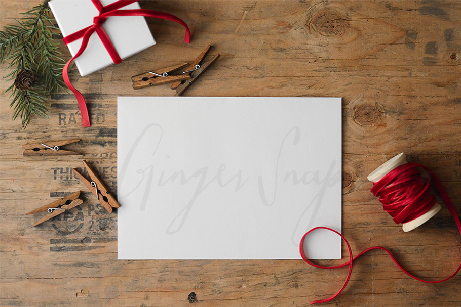 Christmas Stationary and Gifts in Print Mockups - product preview 8