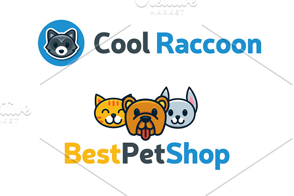 20 Animal Face Logo/Icons Bundle in Logo Templates - product preview 2