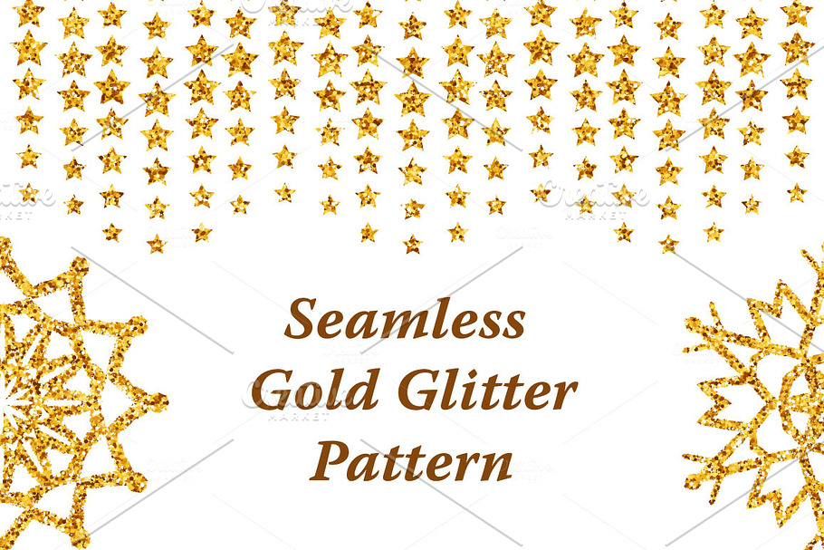 Seamless Golden Glitter Pattern