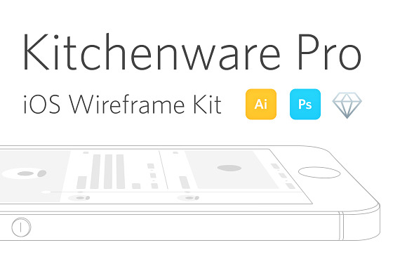 Kitchenware Pro - iOS Wireframe Kit in Wireframe Kits - product preview 4