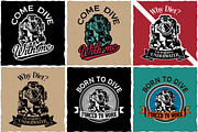 Diver T-shirt Labels