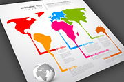 World Map Infographics Template 3