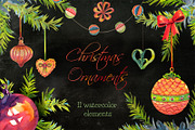 Christmas ornaments clip arts