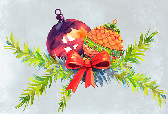 Christmas ornaments clip arts in Illustrations - product preview 4