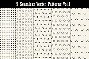 5 Seamless Vector Patterns Vol1