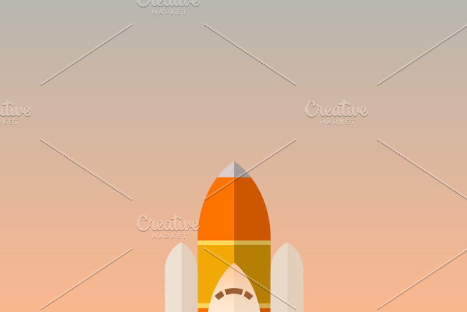 Spacecraft Launch in Illustrations - product preview 8