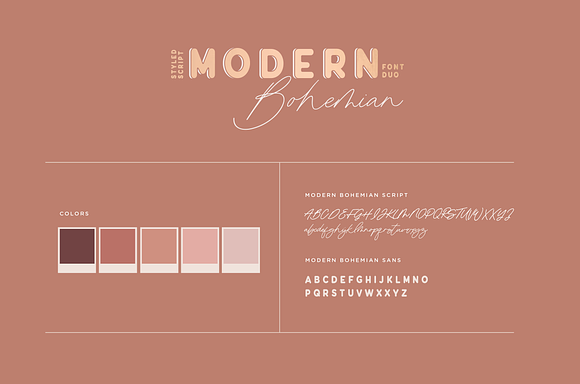Modern Bohemian Font Duo in Script Fonts - product preview 3