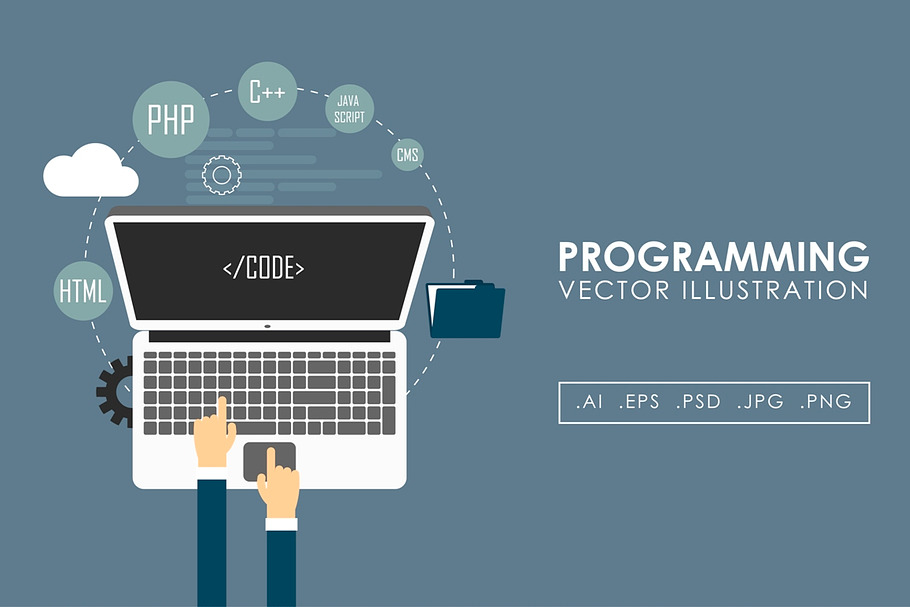 Programming and coding vector in Illustrations - product preview 8