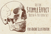 Stipple Effect set for Illustrator