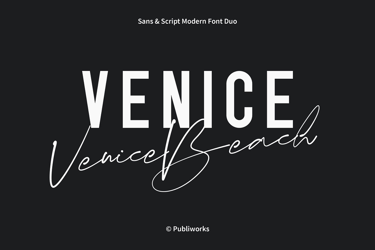 Venice Beach - Modern Font Duo in Script Fonts - product preview 8