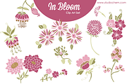 In Bloom Pink Florals .PNG Clip Art