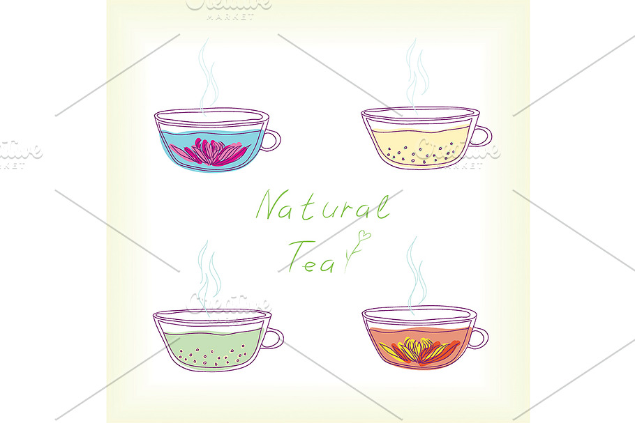 Natural tea. in Illustrations - product preview 8