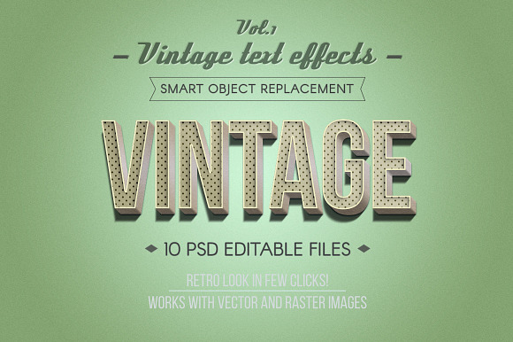 Retro Vintage Text Effects Vol.1 in Add-Ons - product preview 1