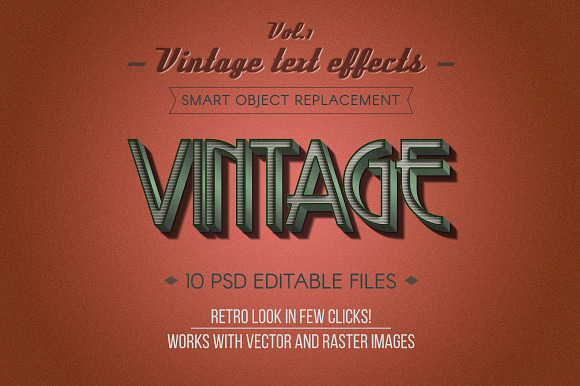 Retro Vintage Text Effects Vol.1 in Add-Ons - product preview 2