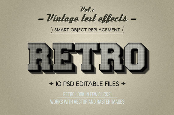 Retro Vintage Text Effects Vol.1 in Add-Ons - product preview 3