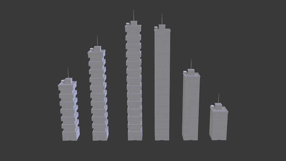 Toon Skyscrapers Pack 2 in Architecture - product preview 1