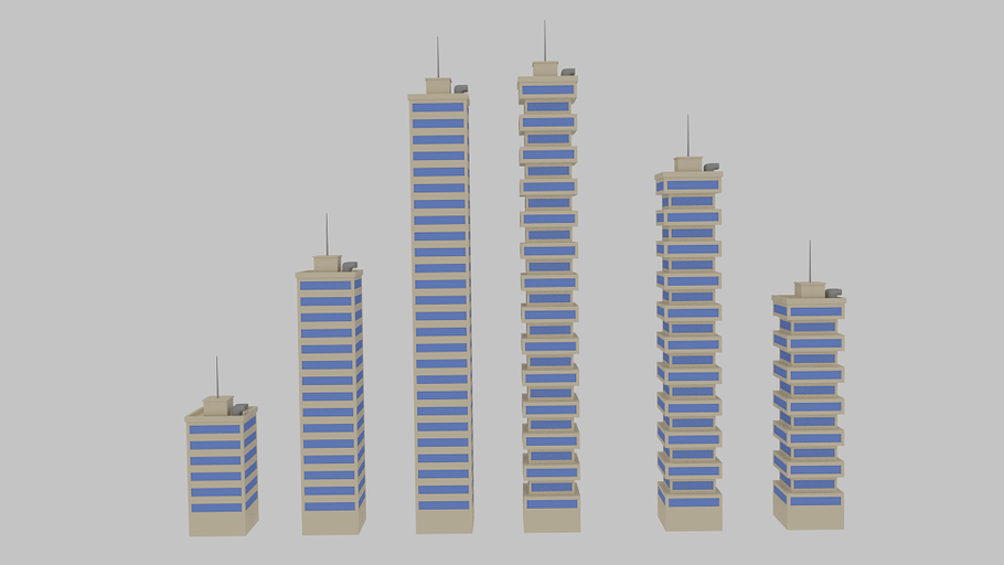 Toon Skyscrapers Pack 2 in Architecture - product preview 2