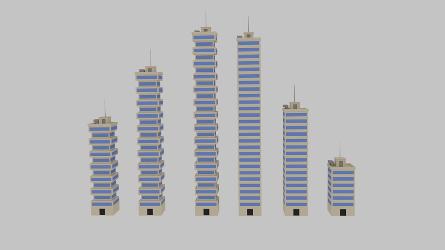 Toon Skyscrapers Pack 2 in Architecture - product preview 3