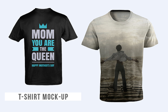 Back & Front T-shirt Mock-up in Product Mockups - product preview 2