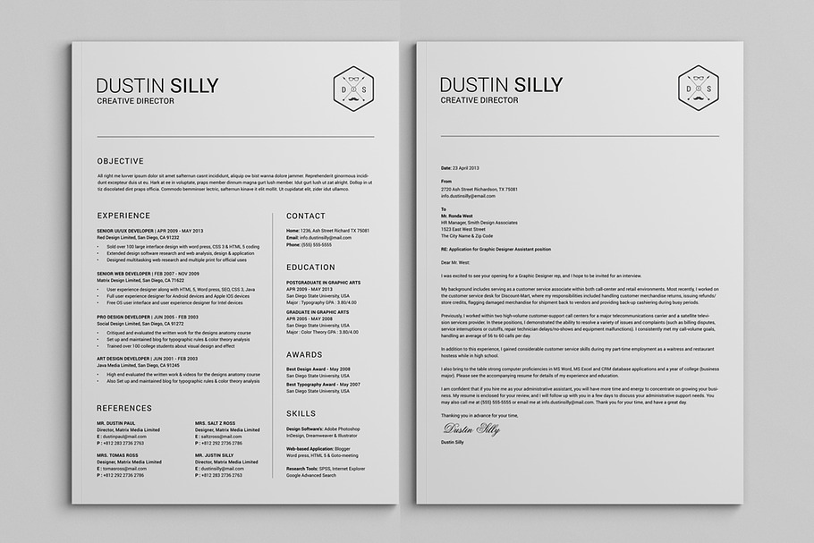 Clean Resume CV - Silly in Letter Templates - product preview 8