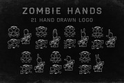 Zombiehands | 21 hand drawn logo