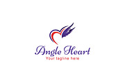 Angel Heart - Abstract Wings Logo