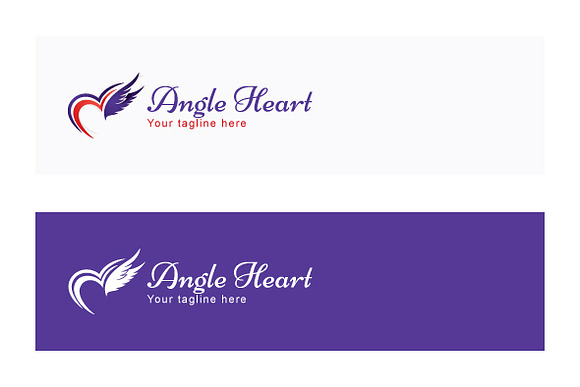 Angel Heart - Abstract Wings Logo in Logo Templates - product preview 1